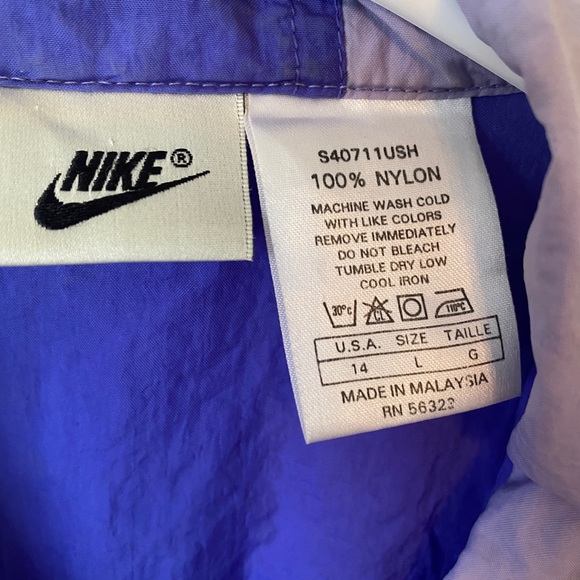 VTG Nike White Tag Windbreaker Jacket Purple Abstract Print Color Block - Picture 8 of 8